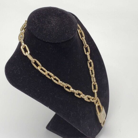 Authentic Louis Vuitton Lock & Key with Unbranded Gold Plated Chain Necklace - Picture 10 of 11